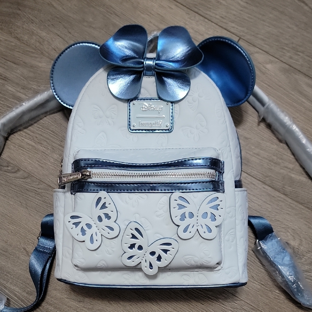 Loungefly Disney Blue Butterfly Kids Backpack